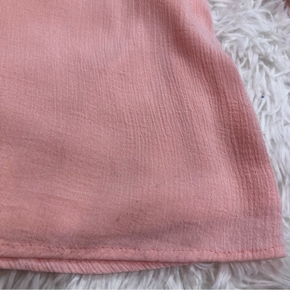 Altar’d State Lace Front Mini Dress Bell Sleeve Size M Pink - Picture 9 of 10